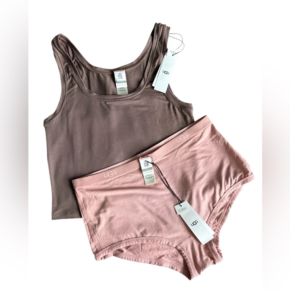 NWT! UGG Soft Intimates Adrianne Tank and Desiray Cheeky Boyshorts Underwear M